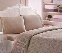 Покрывало ПИКЕ BAROC коричневый TIVOLYO HOME Турция