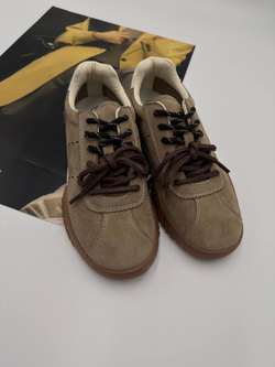 Кроссовки женские натуральная кожа арт. 9004-1 цвет "песочный"