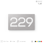 Номер на дверь 229, табличка на дверь для офиса, квартиры, кабинета, аудитории, склада, серый 120х70 мм, Айдентика Технолоджи