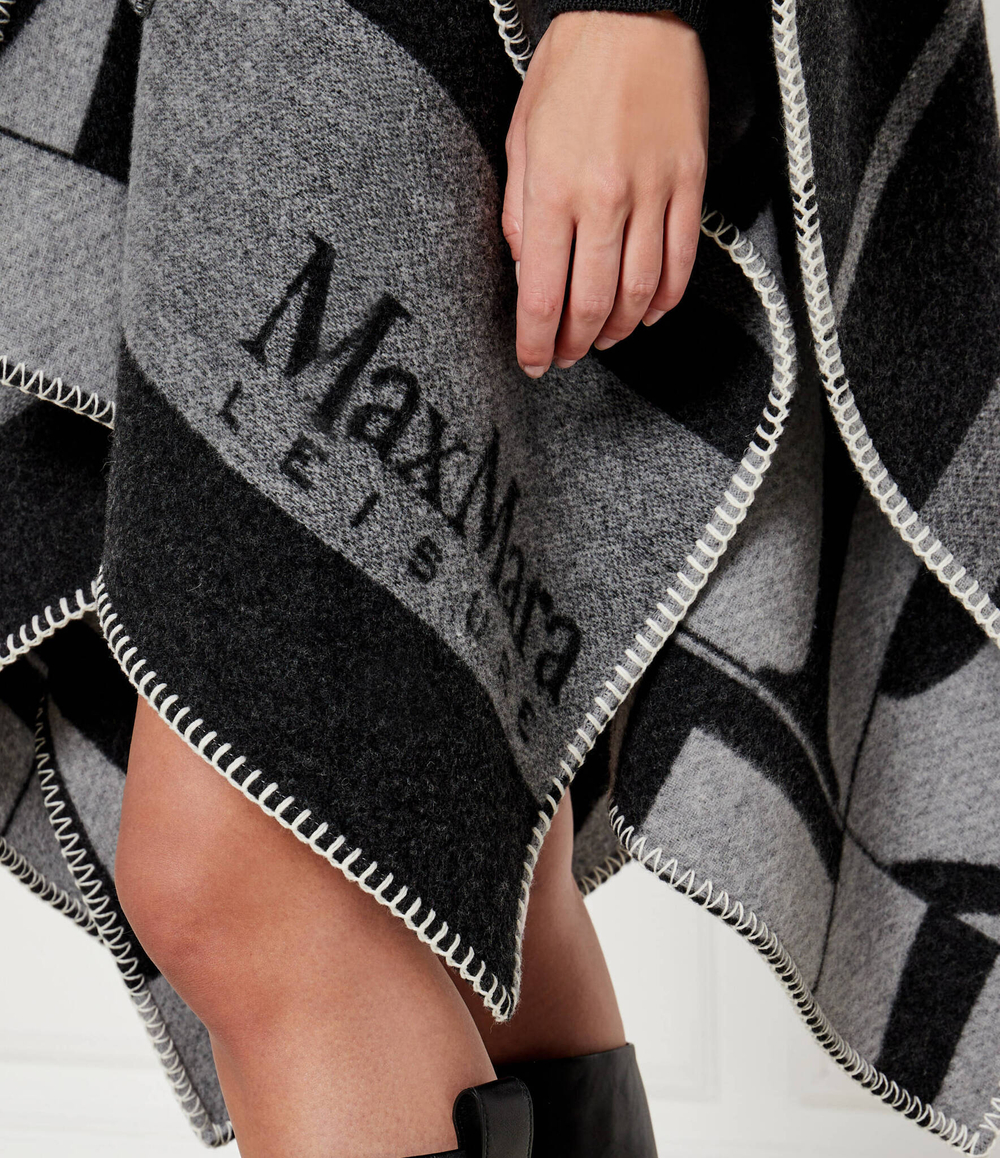 Хлопковое пончо Max Mara Leisure - серый(267360386)