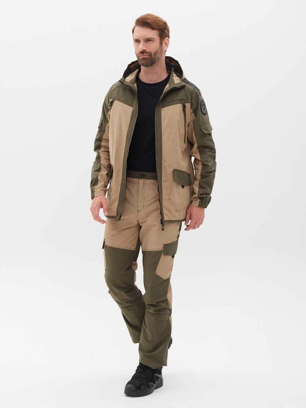 Костюм летний Горка-Люкс ткань Nylon Cotton Рип-Стоп цвет Хаки/Песок