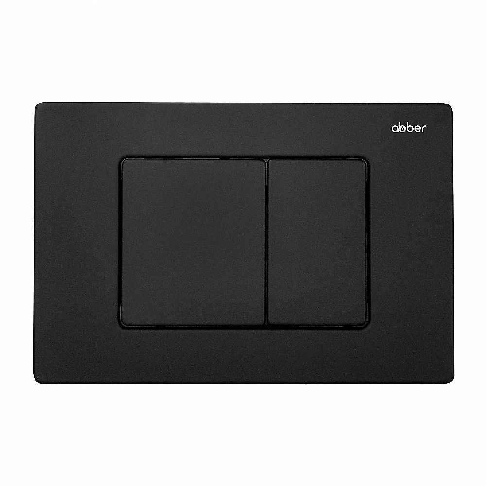 Унитаз подвесной ABBER Rechteck AC1219TC-AC0105-AC0120MB белый/кнопка черный матовый, с крышкой микролифт, с инсталляцией, безободковый, слив-торнадо