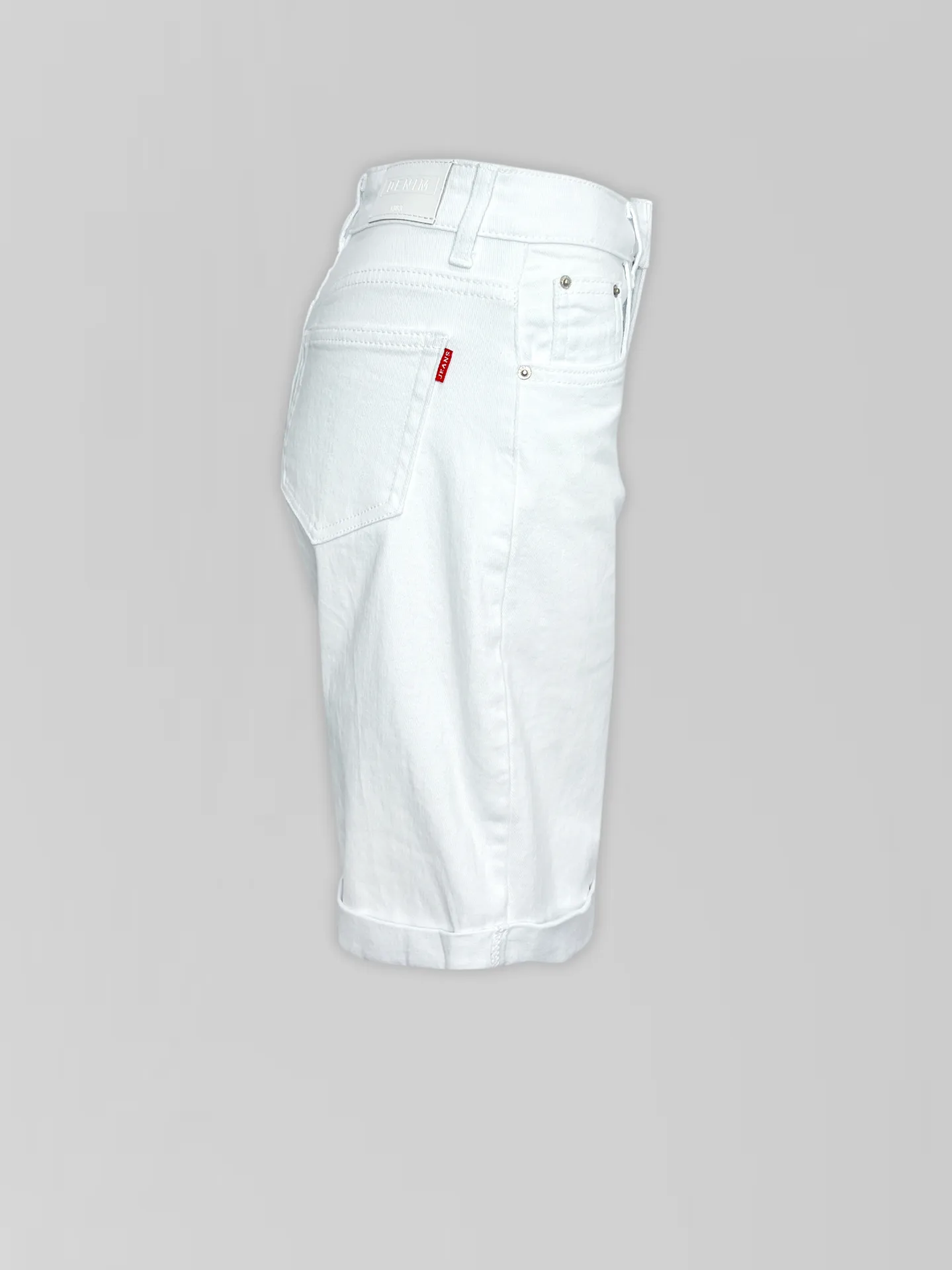 Джинсовые шорты бермуды Denim 9307 однотонные с подворотами