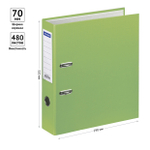 Папка-регистратор OfficeSpace, 70мм, бумвинил, с карманом на корешке, фисташковая