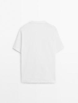 Massimo Dutti Футболка из 100% хлопка, белый