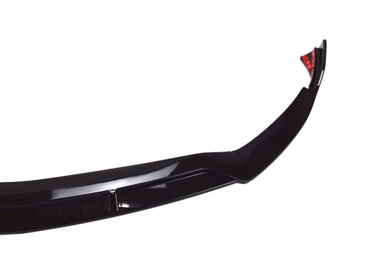 Юбка переднего бампера V.1 глянцево - черный для Mercedes A class W177 2018+