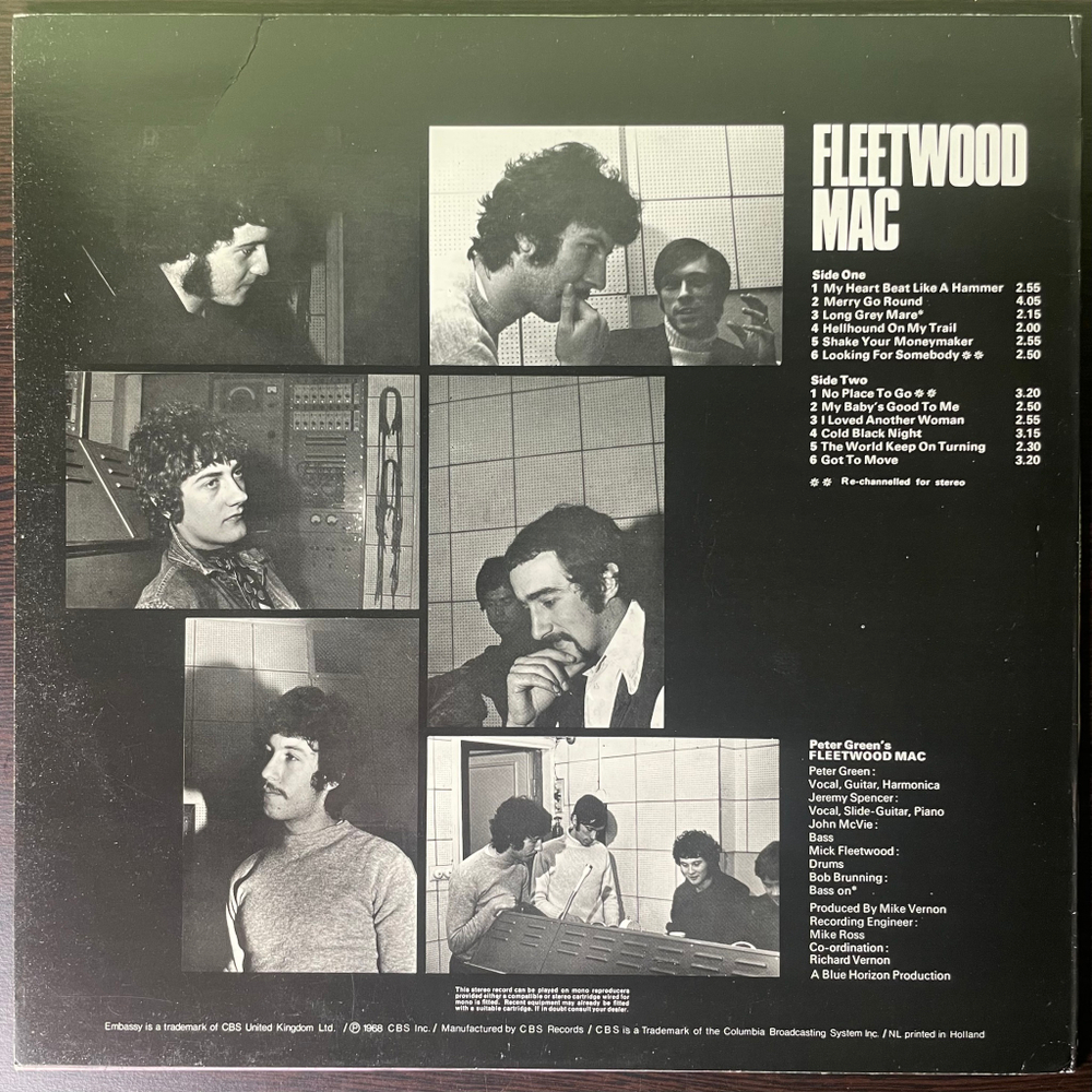 Fleetwood Mac ‎– Peter Green's Fleetwood Mac (Европа 1973г.)