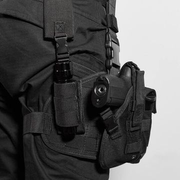 Кобура набедренная тактическая многофункциональная, black