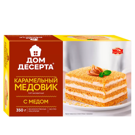 Торт Дом десерта Карамельный медовик 350 гр