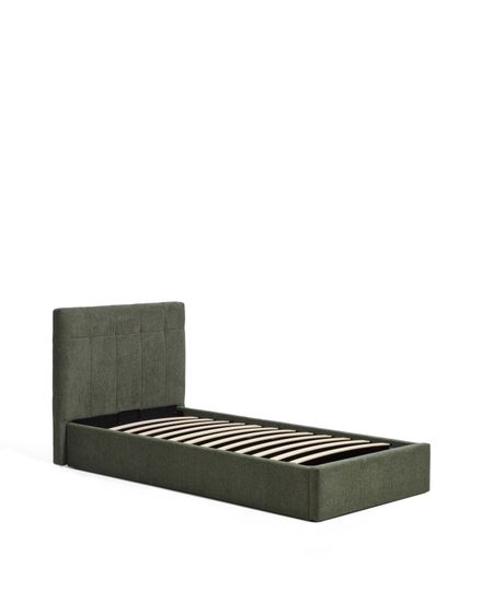 Кровать Darnela из плюша цвета мха, для матраса 90 x 200 см