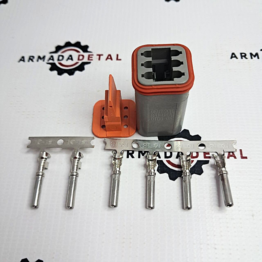 Разъем гнездевой серии DEUTSCH DT 6-ти контактный | DT06-6S | Аналог