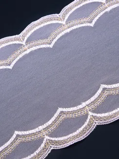 05-144 Вышивка на эл. сетке 17,5 см, розовый