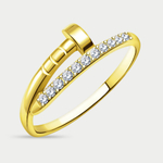 Кольцо женское из желтого золота 585 пробы с фианитами (арт. л10755)