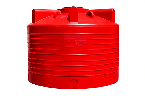 Емкость цилиндрическая транспортная Пластерра PT VLT 4000 л. (4400 л.) вертикальный (2000x2000x1620см;красный) - арт.561532