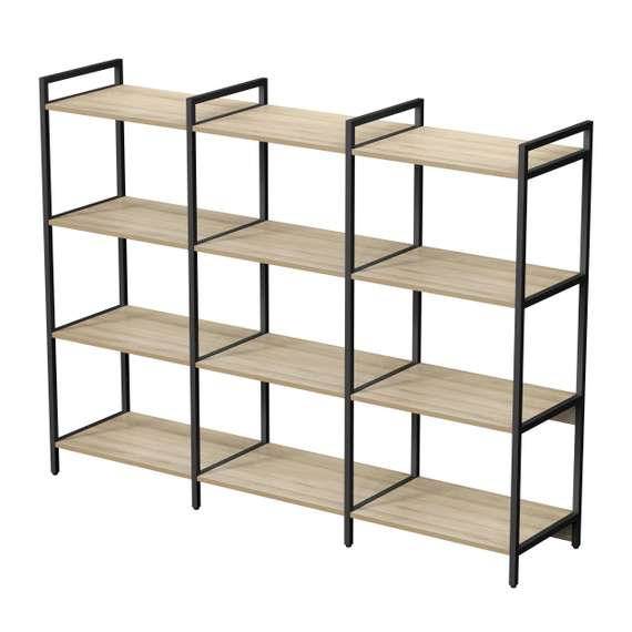 10ССТ.4.600 Стеллаж средний тройной 4 полки (1760*400*1328)