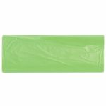 Мешки для мусора биоразлагаемые 60 л зеленые в рулоне 20 шт. прочные, ПНД 15 мкм, 60х70 см, LAIMA, 601401