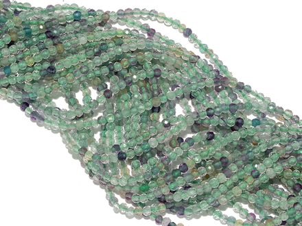 Нить бусин из флюорита 2мм, огранка