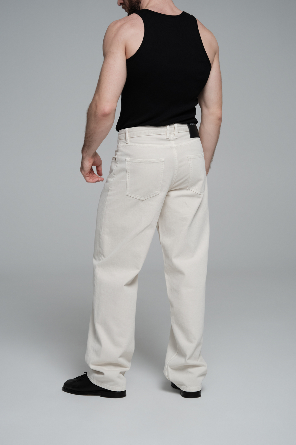 Джинсы широкие | beige