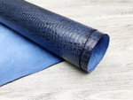 Crocco Antique Blue (0,8-1,0 мм), цв. Синий, натуральная кожа