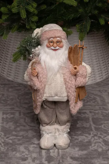 Дед Мороз Дворцовый в розовой шубке 60 см., ЕлкиТорг (ZS-S-21835-24)