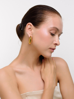 Серьги "Bagel Puffy" Gold