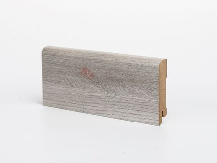 Плинтус напольный дуб янтарный светло-серый МДФ B202-05 Deartio / Ликорн 80x16x2050 мм