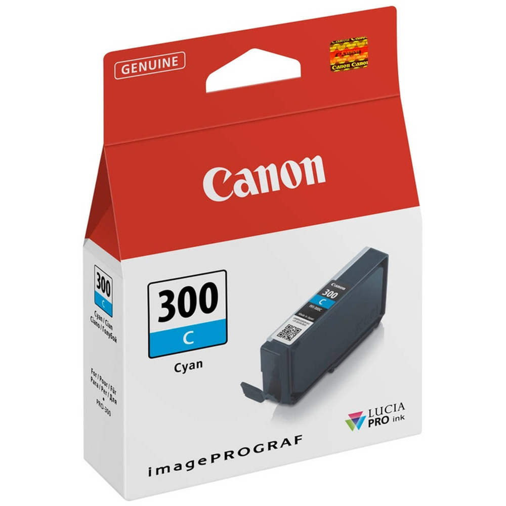 Картридж Canon PFI-300C для imagePROGRAF Pro-300, Cyan (14,4ml)