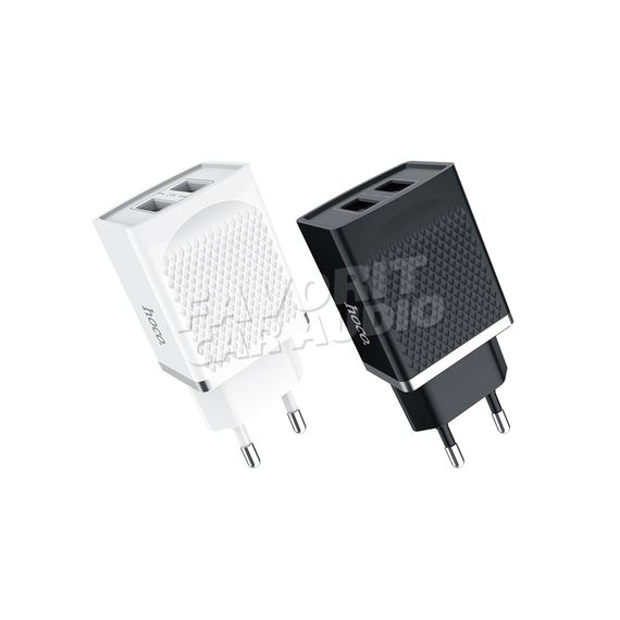 СЗУ 2USB HOCO C43A Vast 2400mAh пластик чёрный