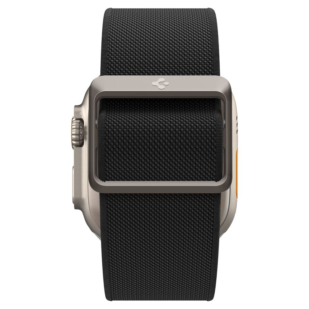 Ремешок Spigen FIT LITE ULTRA APPLE WATCH 4 / 5 / 6 / 7 / 8 / SE / ULTRA (42 / 44 / 45 / 49 MM) BLACK (оцинкованная пряжка; материал из высококачественного нейлона; ультралегкий ремешок)