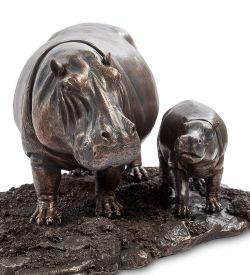 Veronese WS-773 Статуэтка «Бегемот с детенышем»