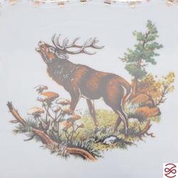 Блюдо квадратное Queen's Crown Aristokrat Охота бежевая 30*25 см