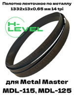 Полотно по металлу М42 1332х13х0,65 мм 14 tpi для METAL MASTER MDL-115, MDL-125