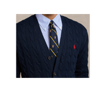 Кардиган из хлопка с косичной вязкой Polo Ralph Lauren