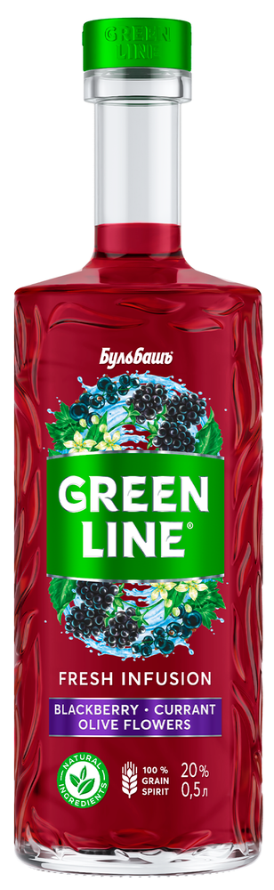 Настойка сладкая Бульбашъ Гринлайн Ежевика Смородина Цветы Оливы 0,5 20% Беларусь
