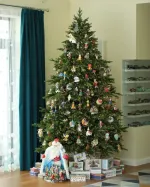 Елка с гирляндой встроенной «Сириус» (Литая хвоя) 270 см / 2,7 м