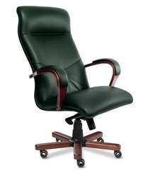 Кресло для руководителя Mercury A зеленая кожа