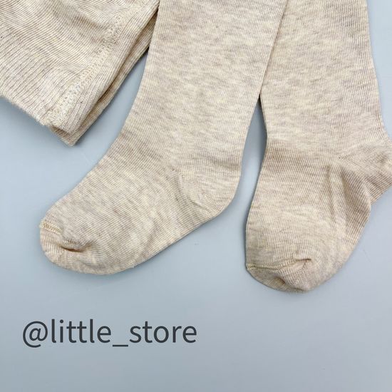 Колготки хлопковые, Бежевый меланж