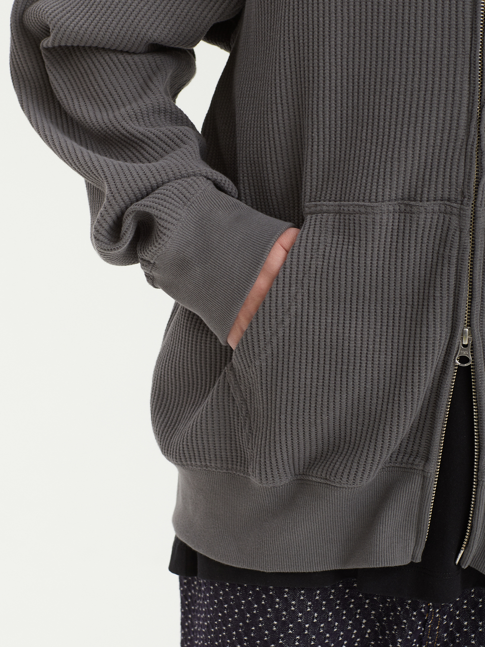 Мужская Толстовка Oval Globe Waffle Zip-up