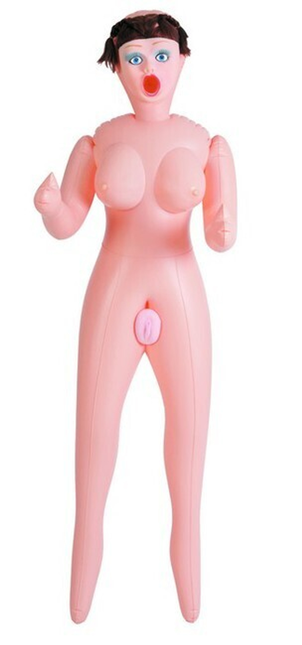 Большегрудая брюнетка с реалистичной вагиной Dolls X (3 отверстия) (Цвет: светлокожая)