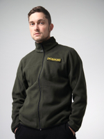 Толстовка худи флисовая на молнии зипка зип провинция хаки зеленая зеленый