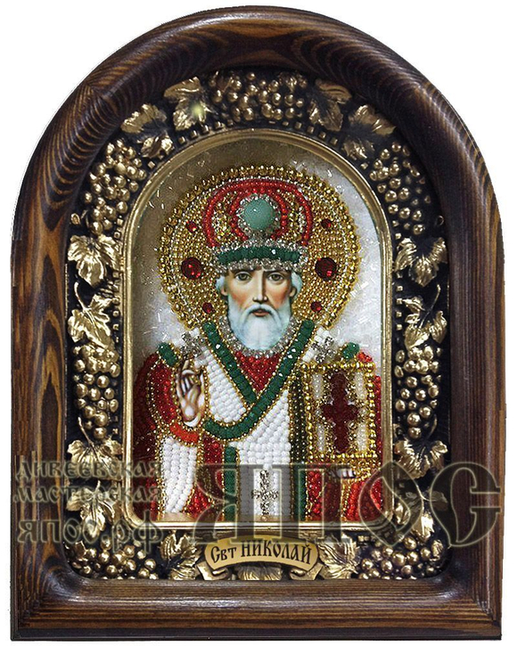 Икона Николай Чудотворец бисер