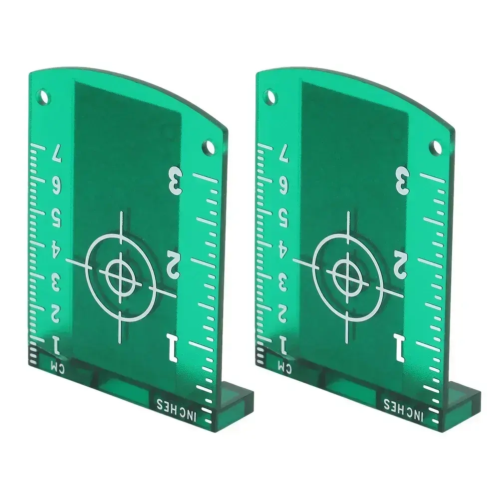 Две магнитные мишени лазерного уровня, инфракрасный отражатель цели с улучшенной видимостью на магнитах (зеленая версия)