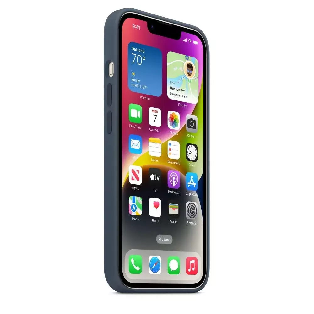 Чехол силиконовый для IPhone 14 Plus Strom Blue (MM2L6FE/A)