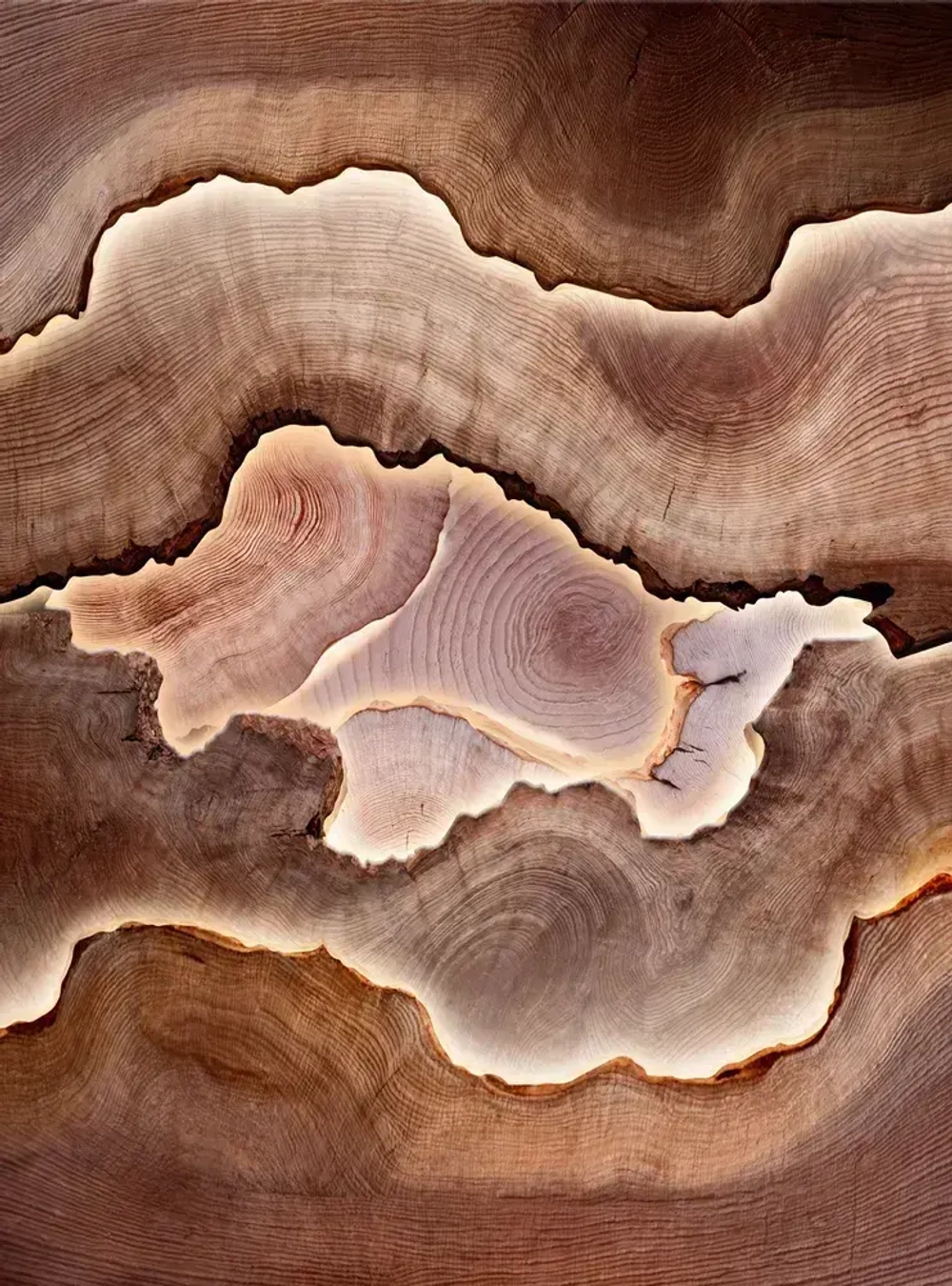 Фотообои 200х270 см винил на флизелине под дерево с подсветкой