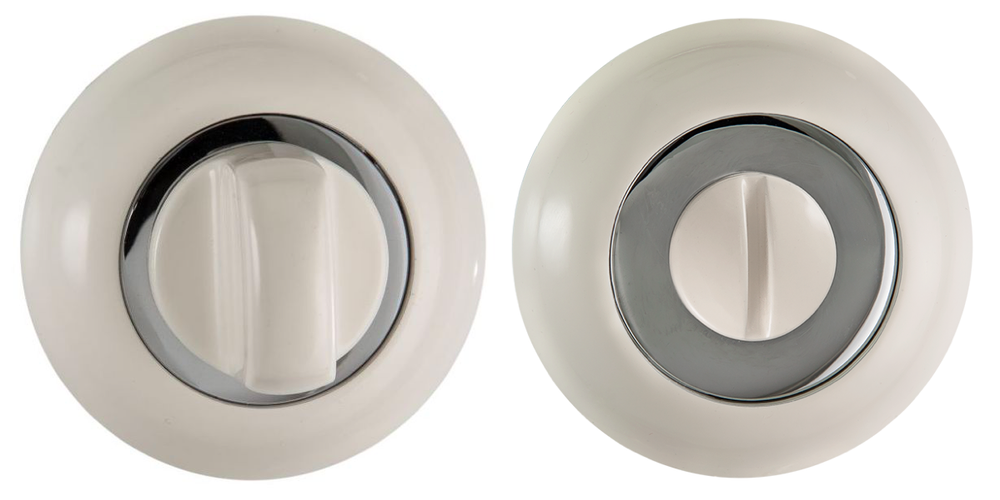 Завертка круг Ренц INBK 08 W/CP, цвет белый/хром к ручкам Терамо DH 429-08 W/CP, Модена INDH 427-08 W/CP, Моретти INDH 424-08 W/CP, Энна INDH 426-08 W/CP, Ровиго INDH 428-08 W/CP (гарантия - 12 месяцев)