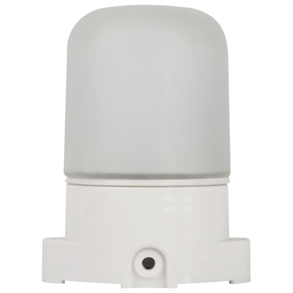 Светильник ЭРА НББ 01-60-001 для бани полиамид/стекло прямой IP65 E27 max 60Вт 135х105х84 белый