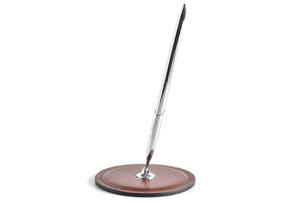 Подставка для одной ручки PREMIUM из кожи Full Grain Toscana/Cuoietto шоколад