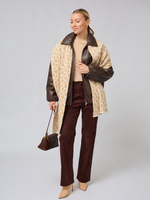 Брюки прямые замшевые