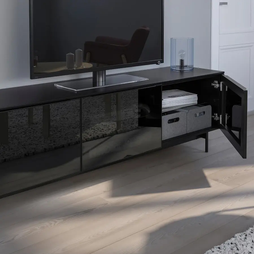 Тумба под ТВ - IKEA RANNÄS/RANNAS/РАННЭС ИКЕА, 40х42х54 см,  черный
