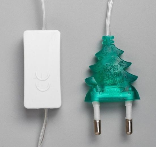 Гирлянда "Нить" 5 м с насадками "Ёлка в крапинку"